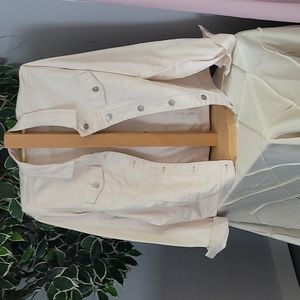 Buffalo David Bitton cream stretch Jean jacket NWOT